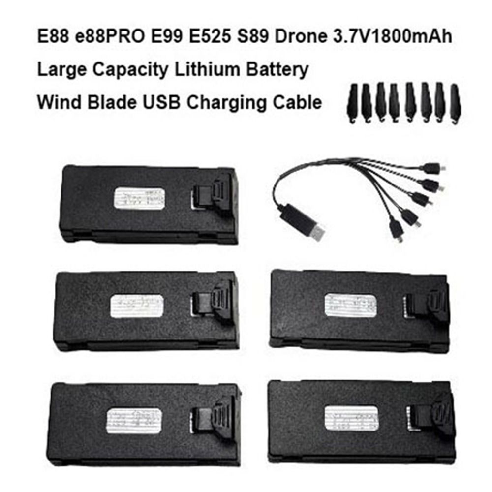 ブラックリチウム電池 3.7V1800mAh 大容量ユニバー - Eachine Drone E010 のレビューと価格